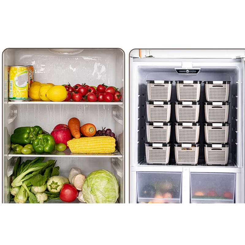 Kuhinja Plastična Škatla Za Shranjevanje Sveže-Vodenje Polje Hladilnik Sadja, Zelenjave Jasnejše Kuhinja Škatla Za Shranjevanje