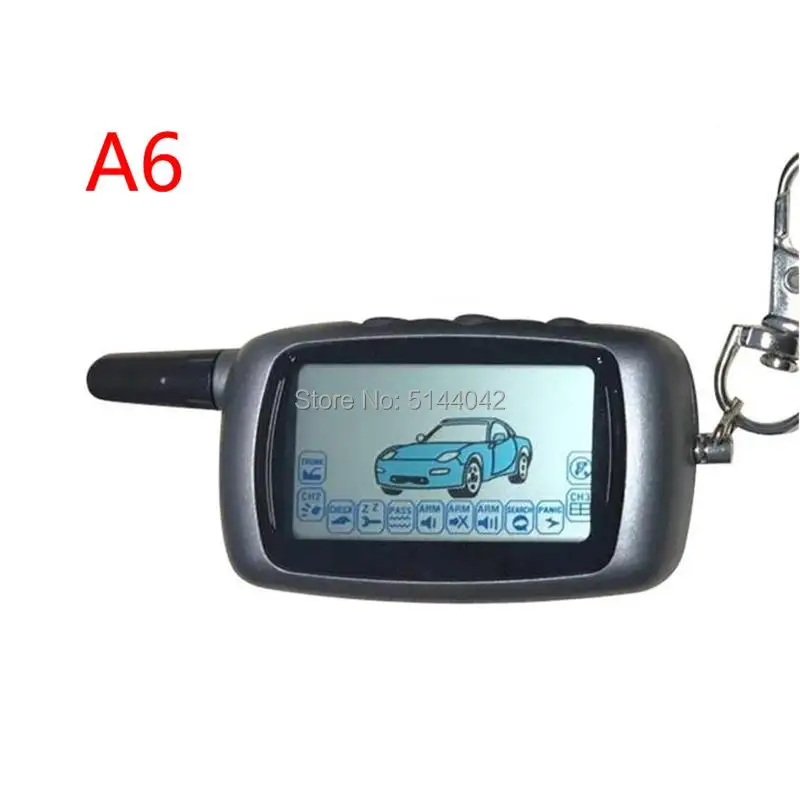 A6 LCD zaslon, Daljinski upravljalnik Tipke za ruske Vozila Varnosti dvosmerni Avtomobilski Alarm Twage Starline A6 Keychain KGB FX-3 FX3 FX 3
