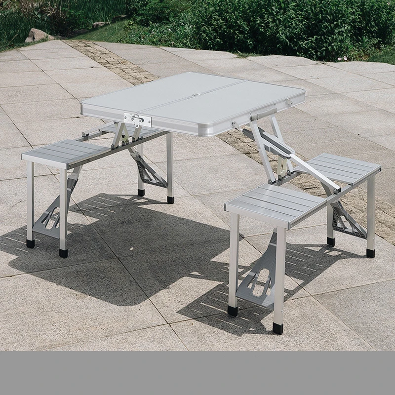 Zunanja Zložljiva Miza Stol za Kampiranje Aluminijeve Zlitine Piknik Mizo Nepremočljiva Ultra-lahka, Trpežna Zložljiva Miza Desk Za set