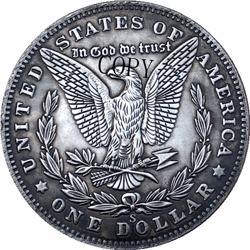 Skitnica Niklja 1893-S USA Morgan Dolar KOVANEC KOPIJO Tip 181