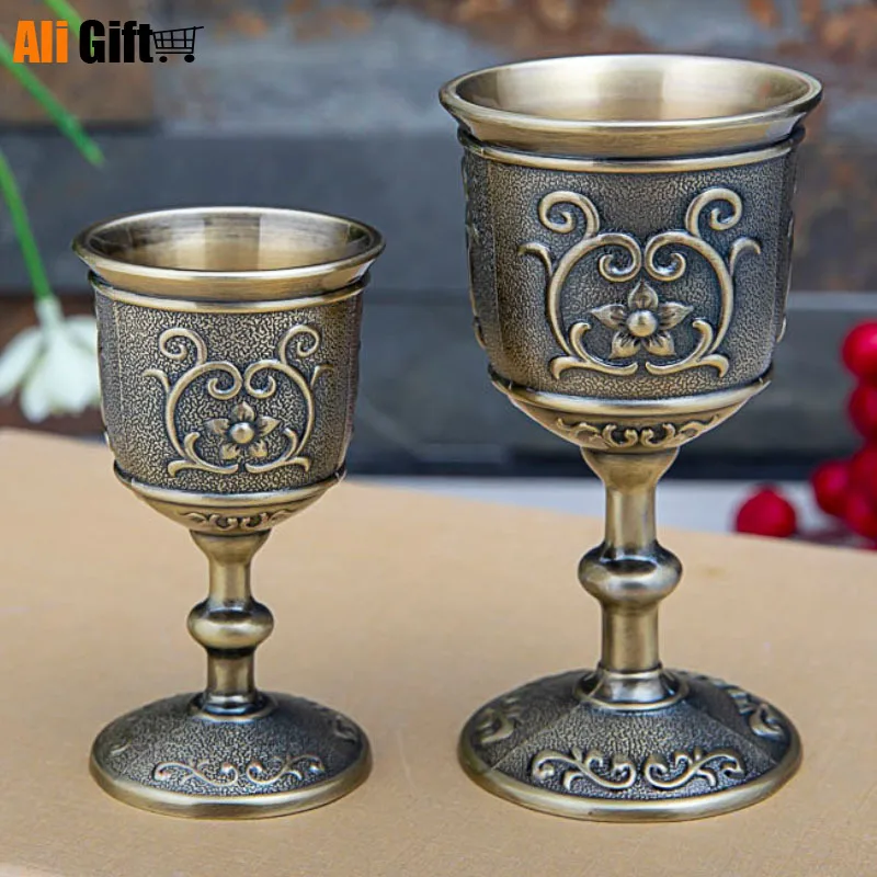 Klasične Kovinske Vino Pokal Ročno Majhne Ognjeni Gospodinjski Baker Kozarec Vina Carving Vzorec Ustvarjalne Drinkware