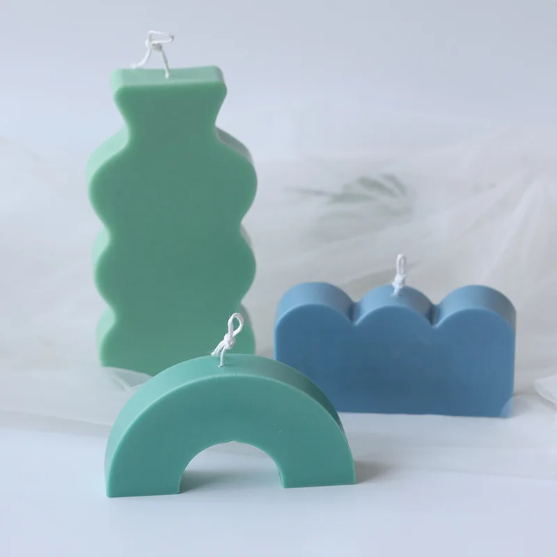 3D Ustvarjalno Obliko Sveče Silikonsko Plesni Ins Doma Dekoracijo Preprost Stil Aromaterapija Sveča Plesni DIY Ročno izdelane Sveče Plesni