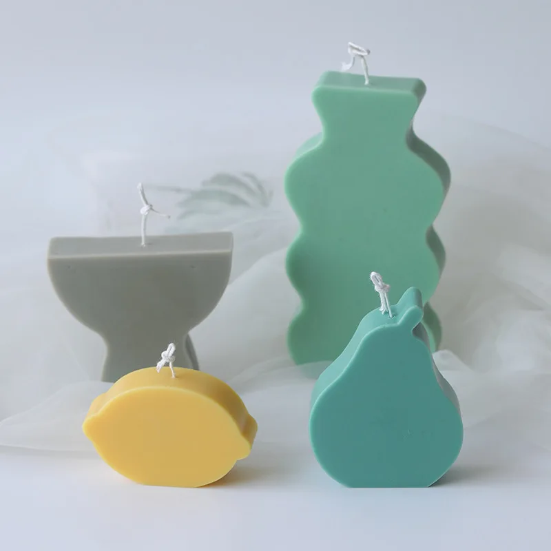 3D Ustvarjalno Obliko Sveče Silikonsko Plesni Ins Doma Dekoracijo Preprost Stil Aromaterapija Sveča Plesni DIY Ročno izdelane Sveče Plesni