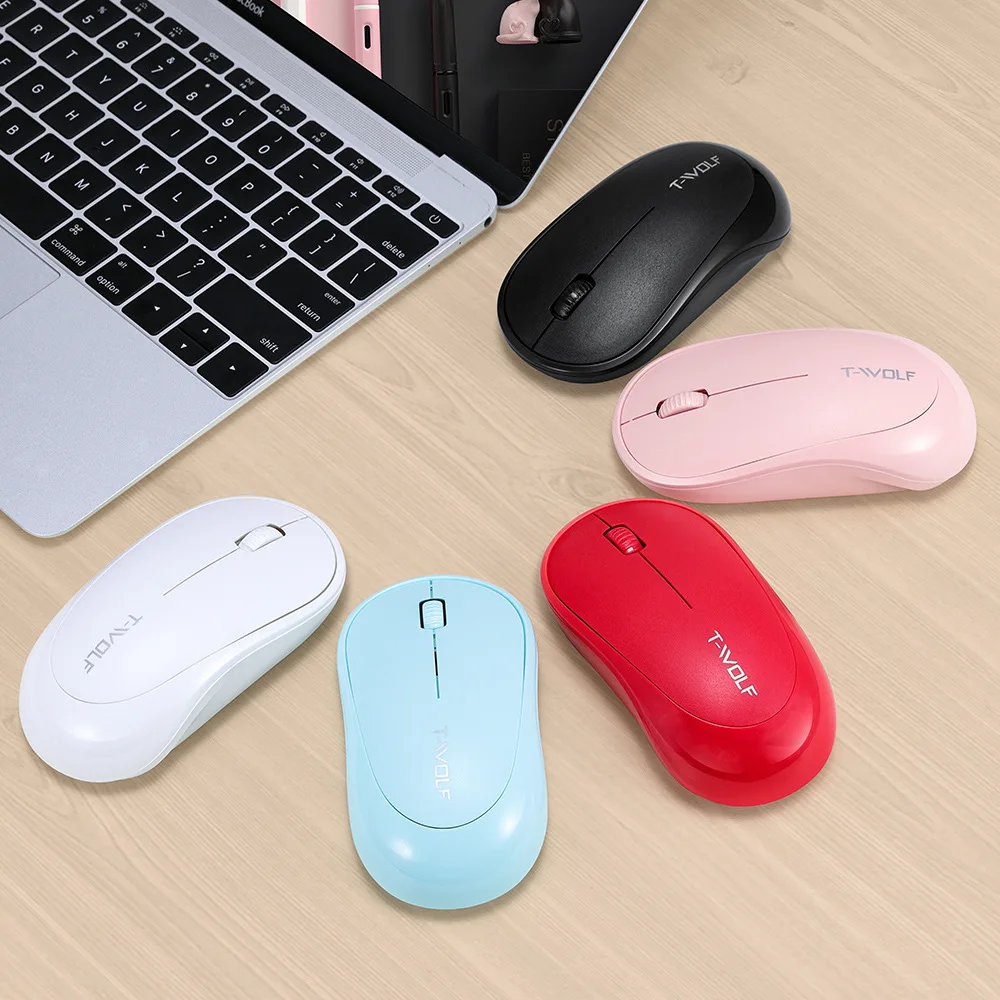 Prenosni Mini 2,4 Ghz USB Wireless Mouse 1600DPI 3keys Udobno Dvojno Roko Operacije Optična Miška Za Office Desktop Prenosnik