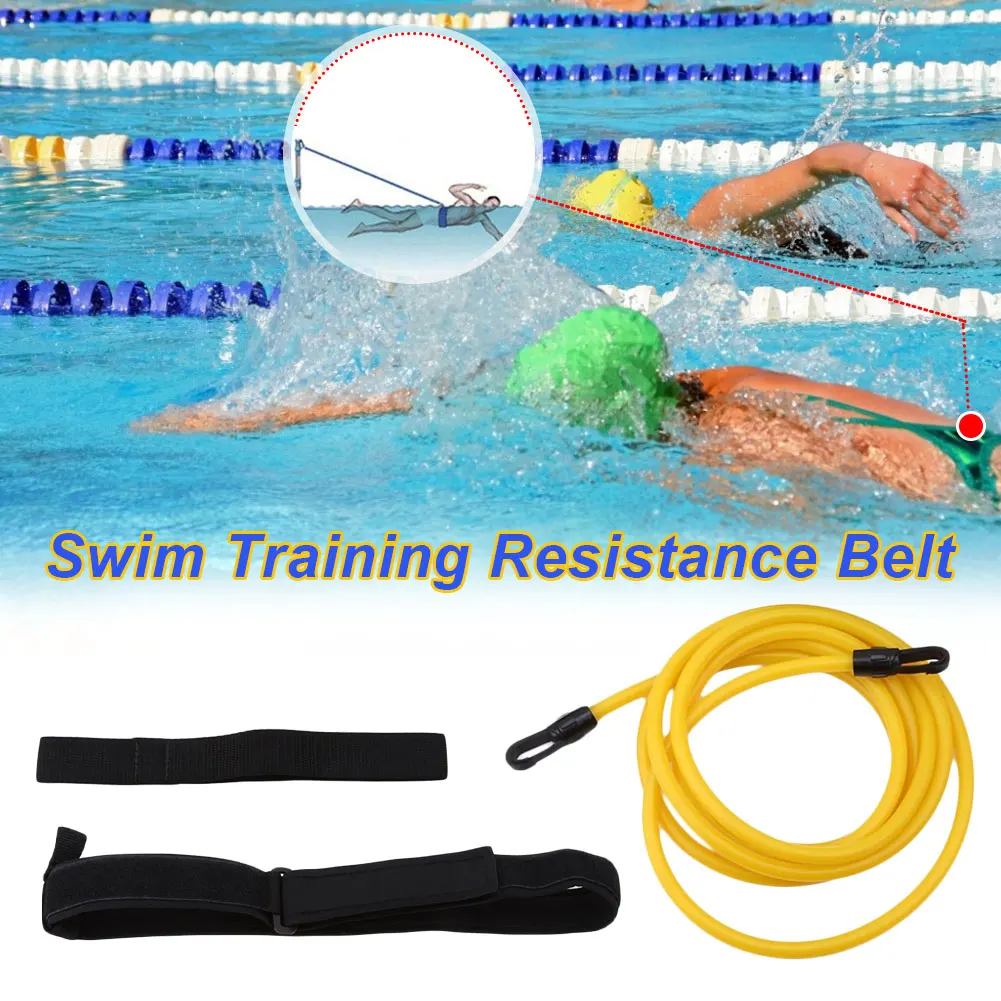 Nastavljiv Plavati, Usposabljanje Odpornost Pasu Plavanje Bungee Vaditelj za Odrasle, Otroci Vrvici Očesa Žep Varnostni Bazen Orodja