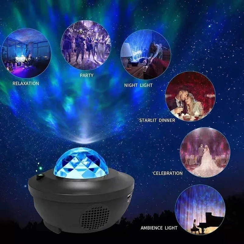 Sterrenhemel projektor Zvezdnato Nebo Noč Svetlobe Galaxy Nova Projecteur Laser Nebo z Glasbo Bluetooth projektor gwiazd Lučka