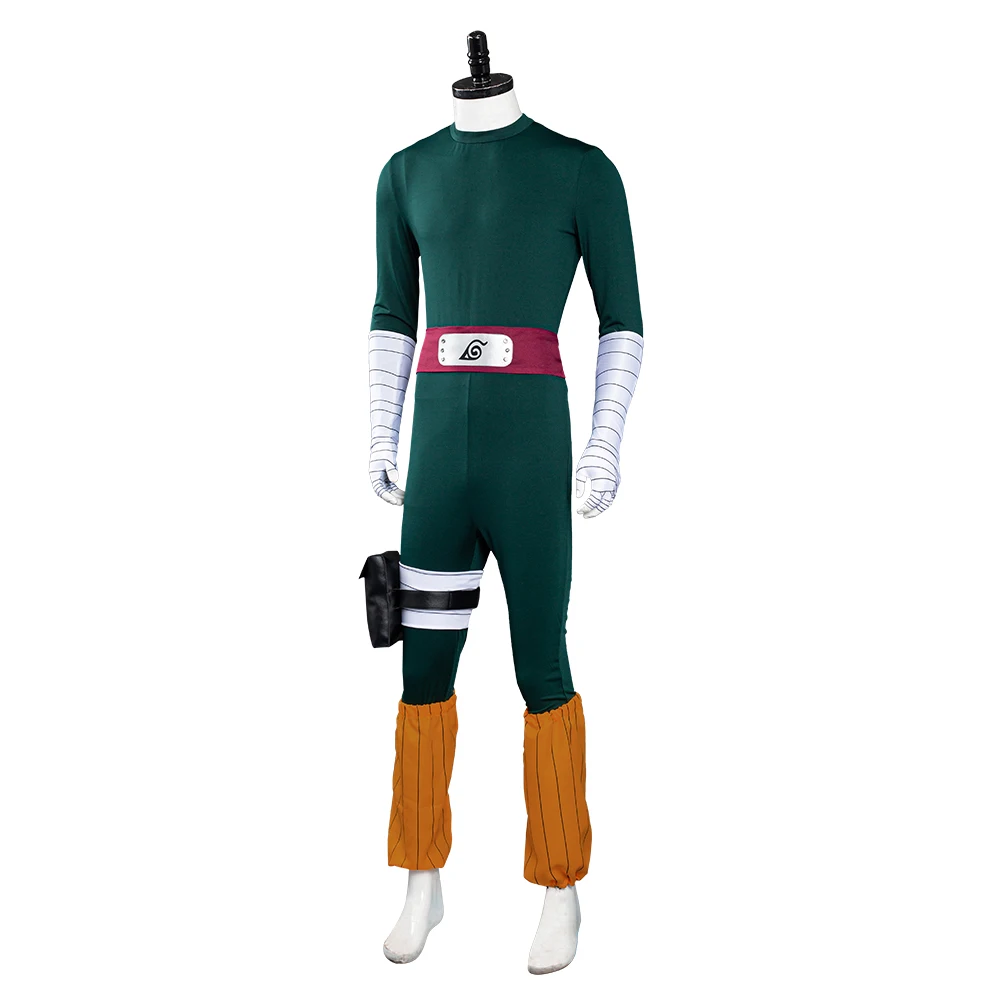 Rock Lee Cosplay Kostum Jumpsuit Obleko Enotno Halloween Carnival Obleko