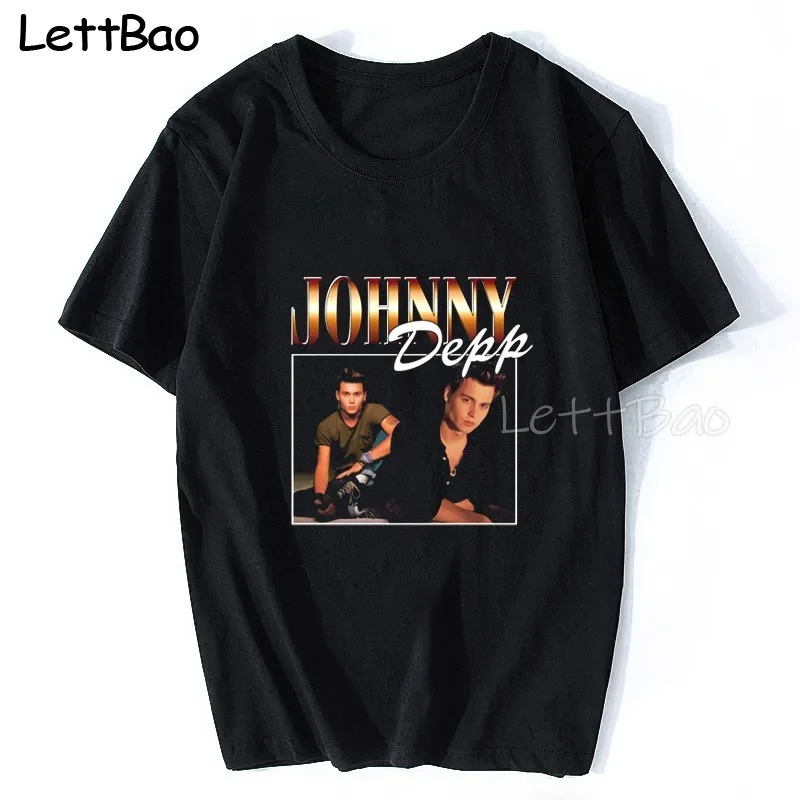 Majica Novost Vrhovi Smešno Moške O-Vratu Josh Brolin Raperji Moških Priložnostne Johnny Depp Tees Black Kratek Rokav T Shirt Poletje 2021