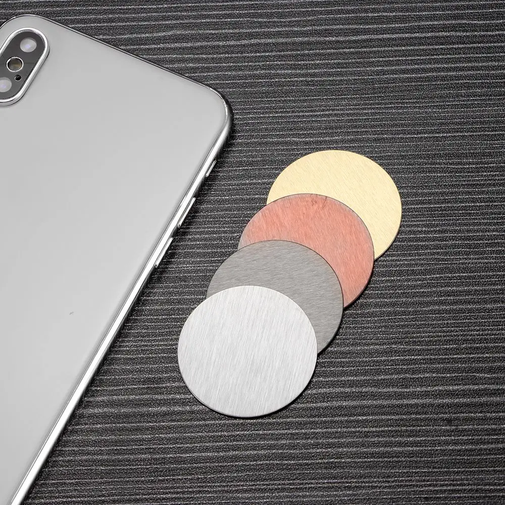 Mat Brušena Kovina Univerzalna Plošča Disk Železa Stanja za iPhone za Xiaomi Magnet Magnetna Avto, Mobilni Telefon Stojalo Držalo Srebrna