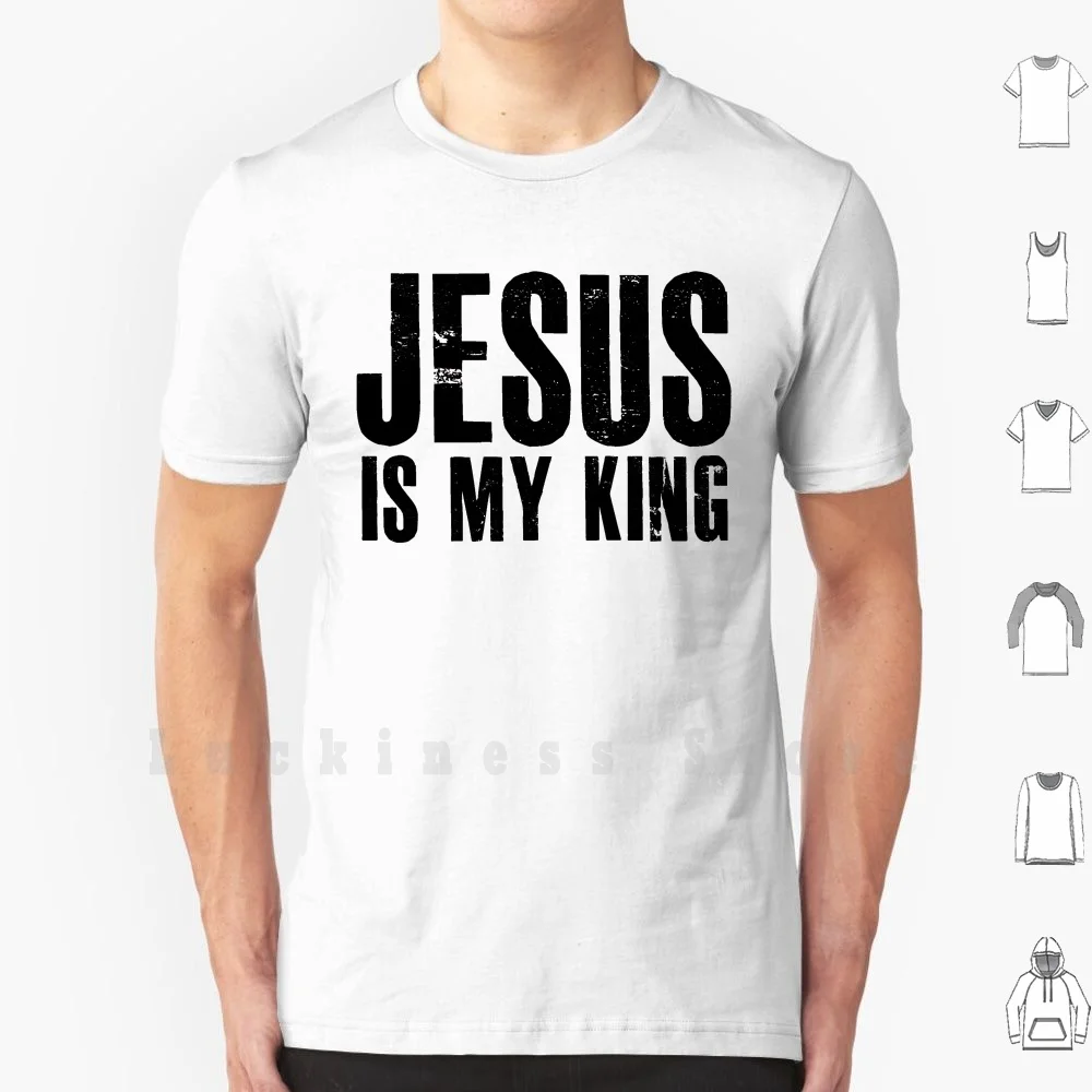 Jezus Je Moj Kralj T Shirt DIY Bombaž Velika Velikost 6xl Pismo Kristusa Christian Krščanstvu Bog, Jezus, Jezus Kristus, Jezus Je Moj Kralj, Kin
