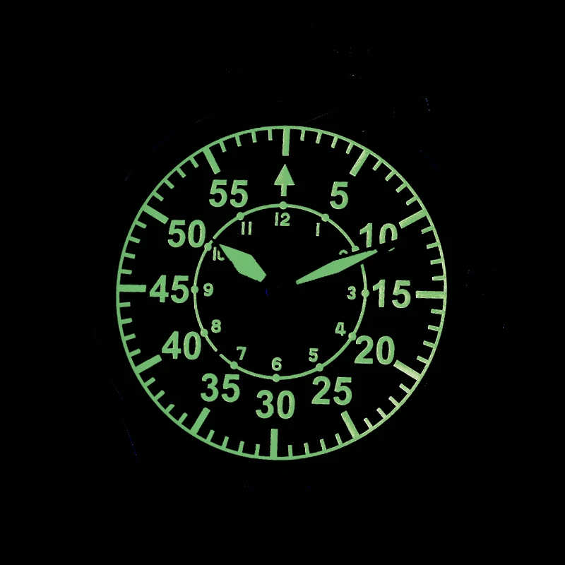 CRONOS Gledati Moške Pilotni Flieger Samodejno Potapljanje Ure 100m PT5000 Gibanje SLN Super Svetlobna Sapphire Kristalno Usnjeni Trak