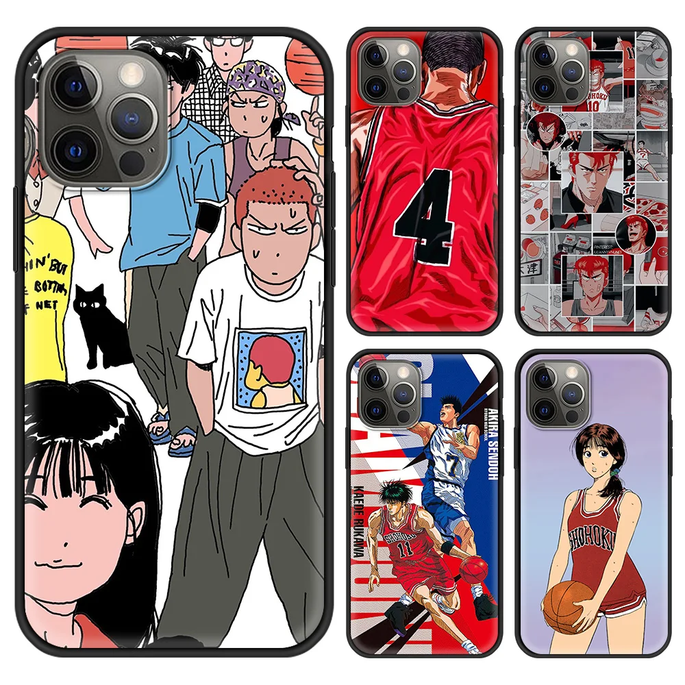 Anime SLAM DUNK Luksuzni Silikonski Primeru Telefon Za iPhone Mini 12 11 Pro Max 7 XR X 6 8, Plus 5 Shockproof Kritje Coque Stanovanj
