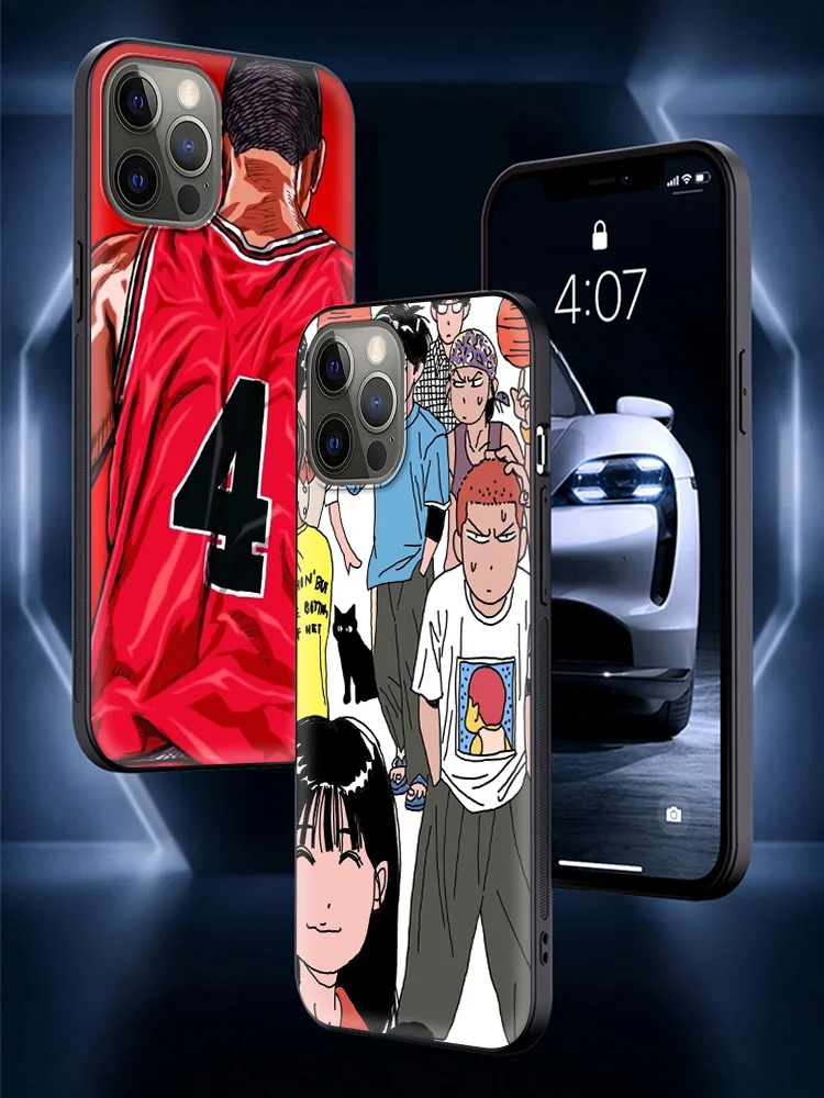 Anime SLAM DUNK Luksuzni Silikonski Primeru Telefon Za iPhone Mini 12 11 Pro Max 7 XR X 6 8, Plus 5 Shockproof Kritje Coque Stanovanj
