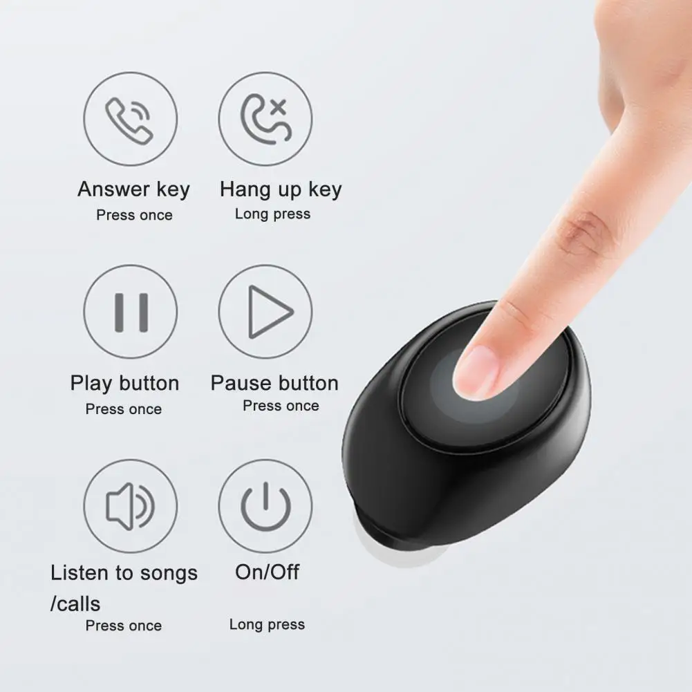 Mini Nevidno Stavko Brezžične Slušalke Bluetooth Slušalke Prostoročne Stereo Slušalke TWS Slušalka Z Mikrofonom Za Vse telefone