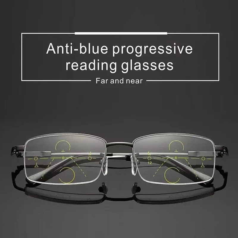 Sightto Progresivna Očala Z Multifokalna Leča Bifocal Branje Glasse Proti Modri Recept Očala Iz Titana Očala Okvir