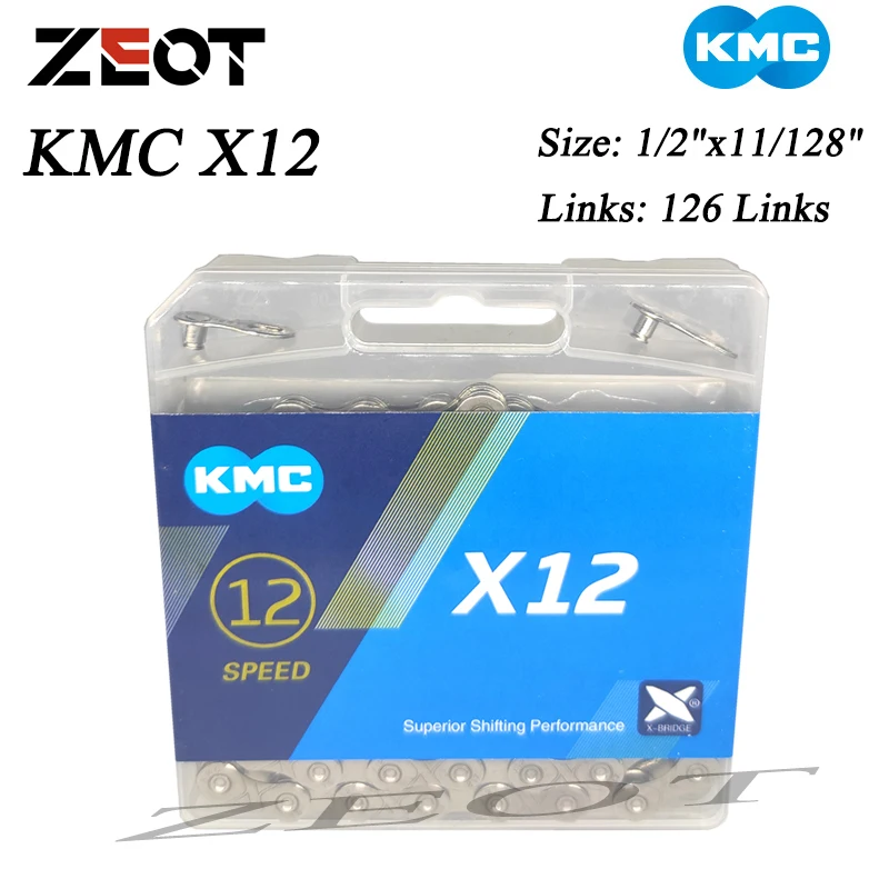 KMC X12 12 Hitrost MTB Cestno Kolo Verige 126L 12 Hitrosti Kolesa, Verige Čarobni Gumb Gore Z Original Škatlo 12V Verige