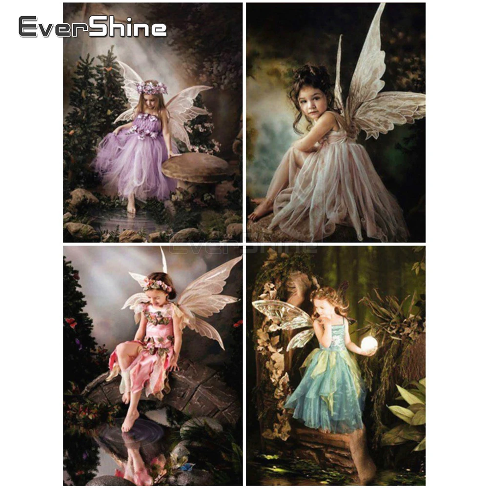 EverShine Diamond Slikarstvo Polni Sveder Kvadratni Prečni Šiv Elf Handwork Hobi Darilo Diamant Vezenje Prodaje Noge Sliko Kompleti