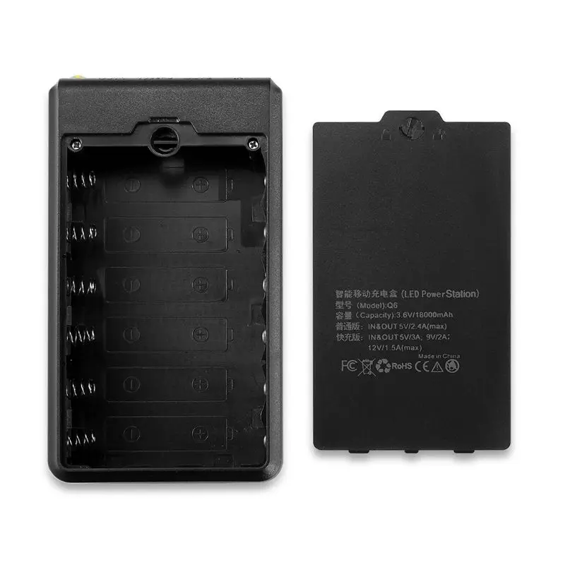 QC3.0 PD 6x18650 Baterije Primeru DIY Moči Banke Lupini Napolnjenosti Baterije Škatla za Shranjevanje 95AF