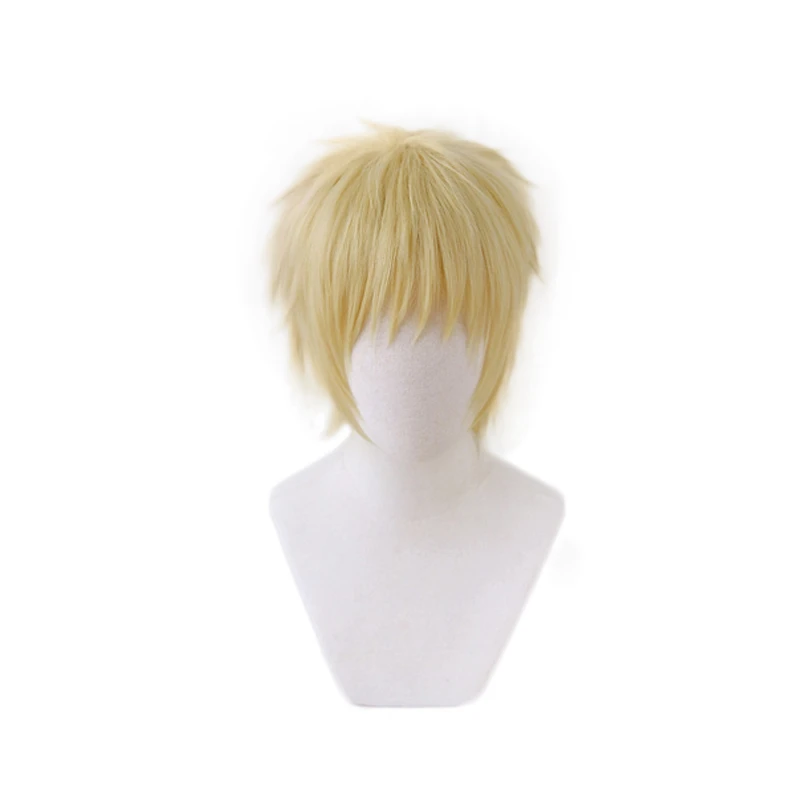 Anime Haikyuu!! Kei Tsukishima Kratke Luči Blond lasuljo, Cosplay Kostum Toplotno Odporen Sintetičnih Las Haikiyu Moški Ženske Lasulje