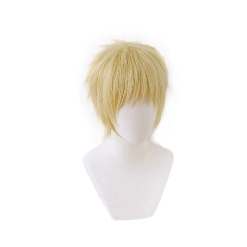 Anime Haikyuu!! Kei Tsukishima Kratke Luči Blond lasuljo, Cosplay Kostum Toplotno Odporen Sintetičnih Las Haikiyu Moški Ženske Lasulje