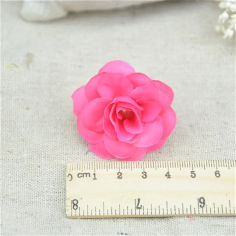 20pcs 4.5 cm Mini Tea Rose Diy Umetno Rose Svile Cvetja Glave Za Dom Poročno Dekoracijo Scrapbooking DIY Obrti Ponaredek Cvet