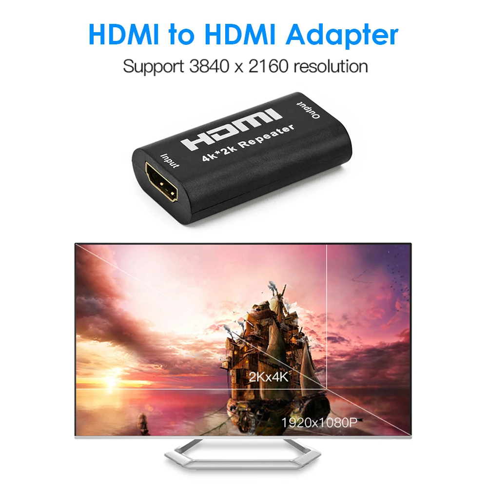 HDMI je združljiv Vmesnik Extender Ojačevalnik, 4K X 2K Ženski Ženski Signal Booster