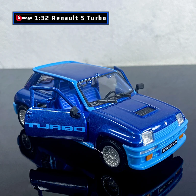 Bburago 1:32 Renault 5 Turbo Simulacije zlitine modela avtomobila pleksi steklo dustproof prikaz znanja embalaža serije Zberite darila, igrače,