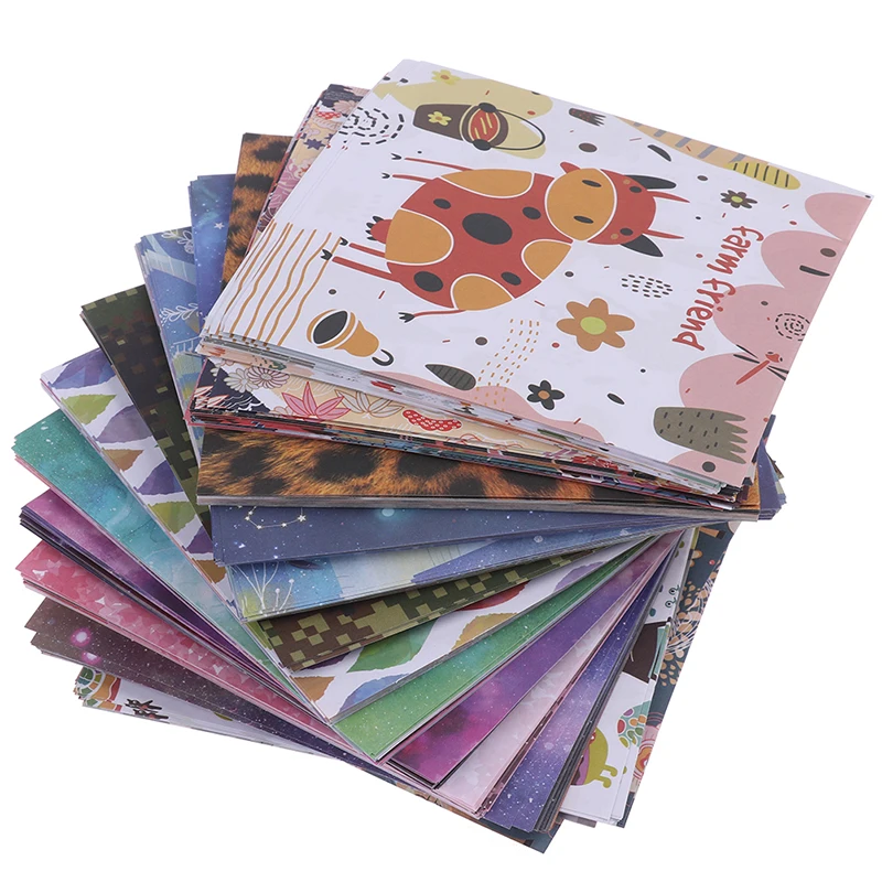 50pcs 15 cm Kvadratni Origami Papir Dvojni Stranski Cvetni Zložljiva Sakura Obrti Knjige Otroci Ročno DIY Scrapbooking Obrti Dekoracijo