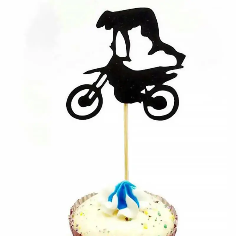 24Pcs Happy Birthday Cake Pokrivalo Edinstveno Sladica Izbirčen Rojstni Cupcake Toppers Za Dom Rojstni dan(Črne)