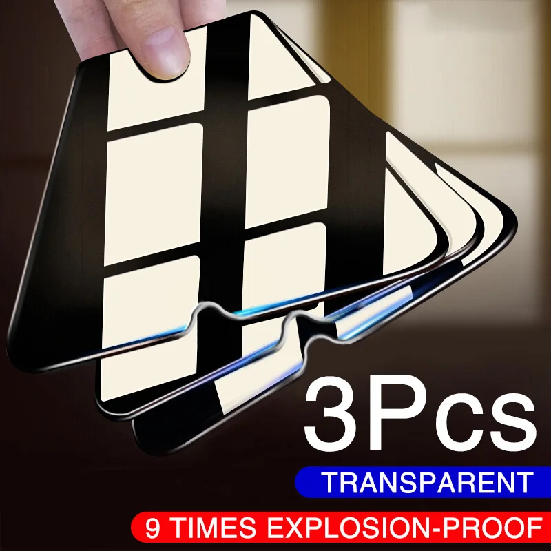 3PCS Celotno Zaščitno Steklo Za Xiaomi Redmi Opomba 8 7 6 5 Pro Opomba 9 Pro Max Kaljeno Steklo Screen Protector Za Redmi 7 8 Filmu