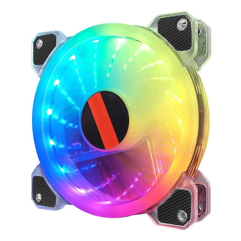 RGB Primeru Navijači 120mm Ultra Tiho RGB Ohišje Ventilatorji z Daljinskim upravljalnikom Hitrost Nastavljiva Pisane Hladilnik GDeals