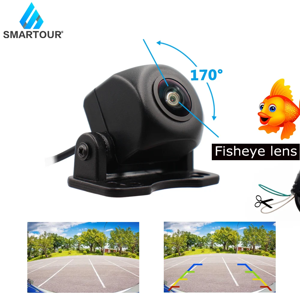 Fisheye Objektiv Auto Avto Pogled od Zadaj Kamero Night Vision širokokotni Nepremočljiva Varnostno Kamero Z Nadzorom Žice okoli usmerjeni v prihodnost
