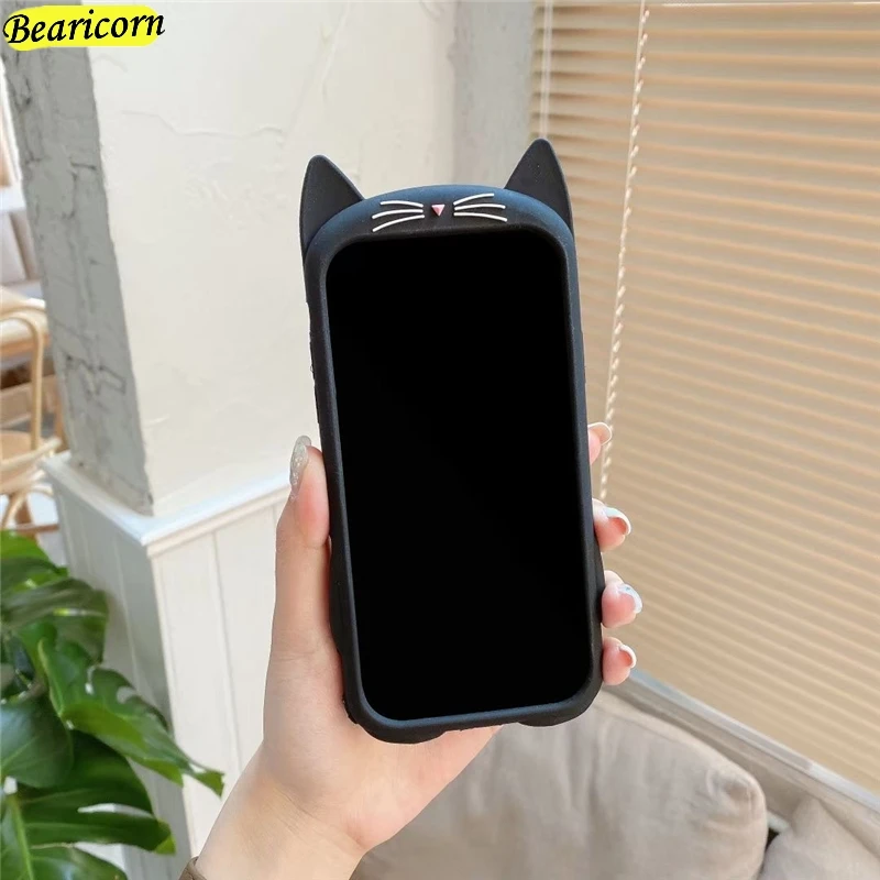 Pop Fidget Igrače Push Mehurček Silikonski Fižol Primeru Za iPhone 6 6s 7 8 Plus X XR XS 11 12 Pro Max SE 3D Risanke Mačka Kitty Pokrov