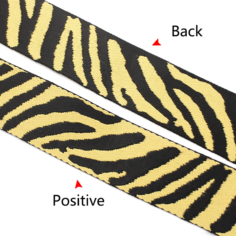 Platno Vrečko Trak BAMADER Zebra Vzorec Tkanine Torba za Pribor, Vreča Trak Za Crossbody Luksuzni Nastavljiv Vezene Trakove Trak