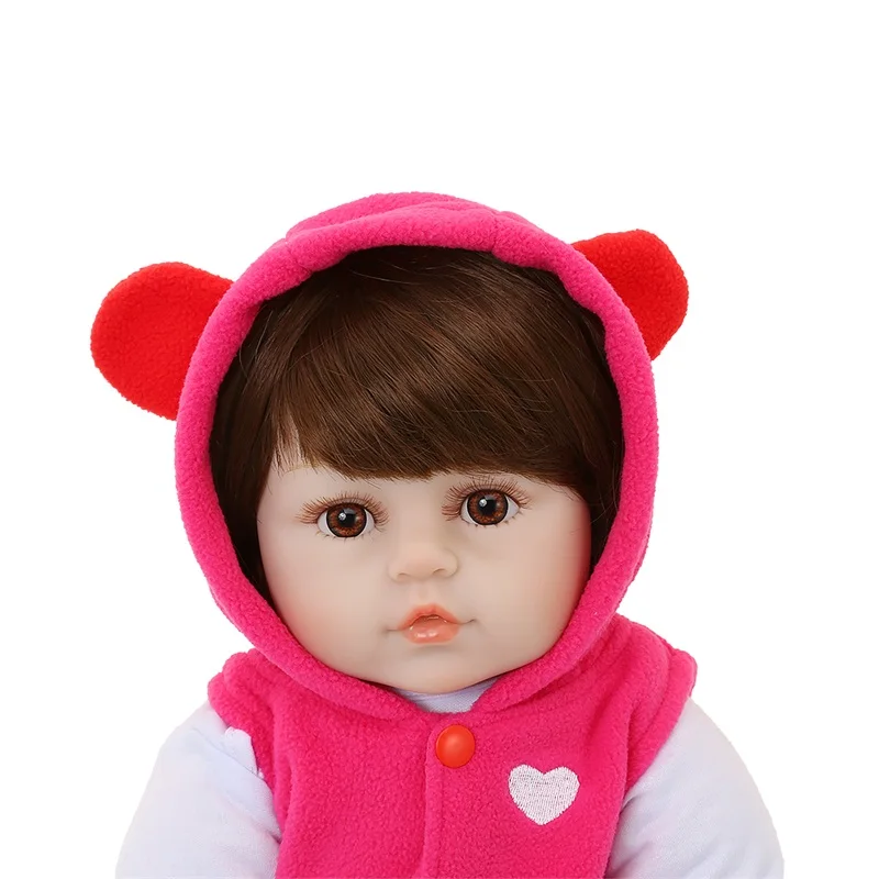 18 inch O 46 CM Silikonski Prerojeni Baby Doll Igrača Za Dekle Krpo Telo Novorojenčka Princesa Bebe Igrača Darilo za Rojstni dan Mehki Realni Baby
