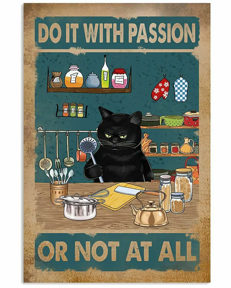 Peko To Storite S Strastjo Black Cat Kovinski Tin Prijavite Plošče Stenski Dekor za Bar Pub Klub Človek Jama Ploščica