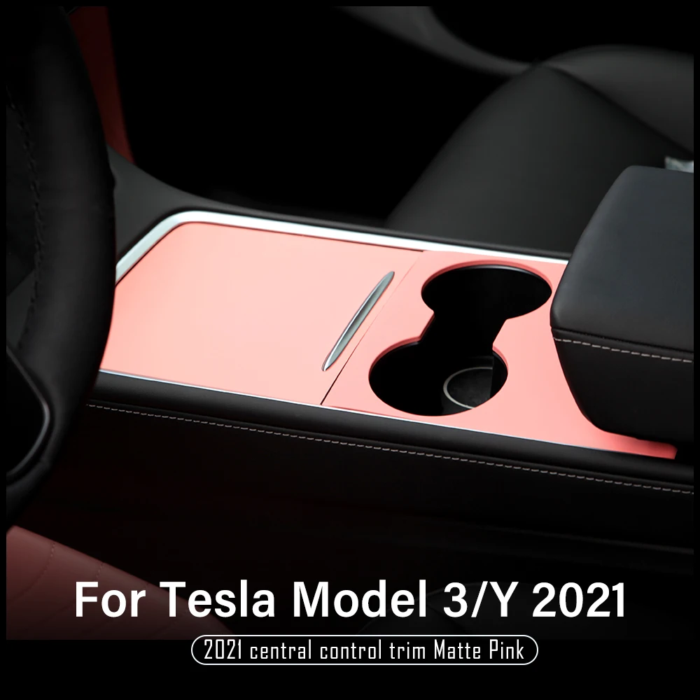 Model3 Avto Centralna Nadzorna Plošča Zaščitni Za Tesla Model Y 2021 Pribor Mat Roza ABS Model Treh model Y