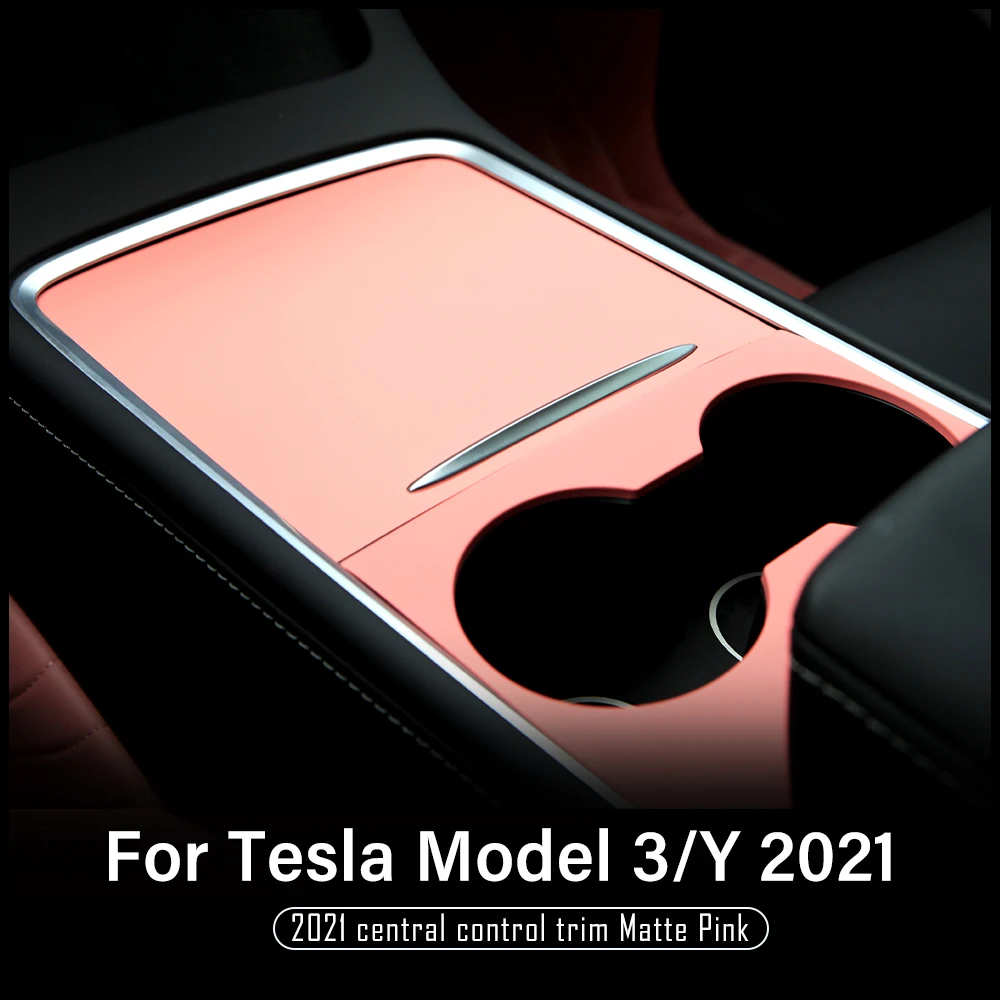 Model3 Avto Centralna Nadzorna Plošča Zaščitni Za Tesla Model Y 2021 Pribor Mat Roza ABS Model Treh model Y