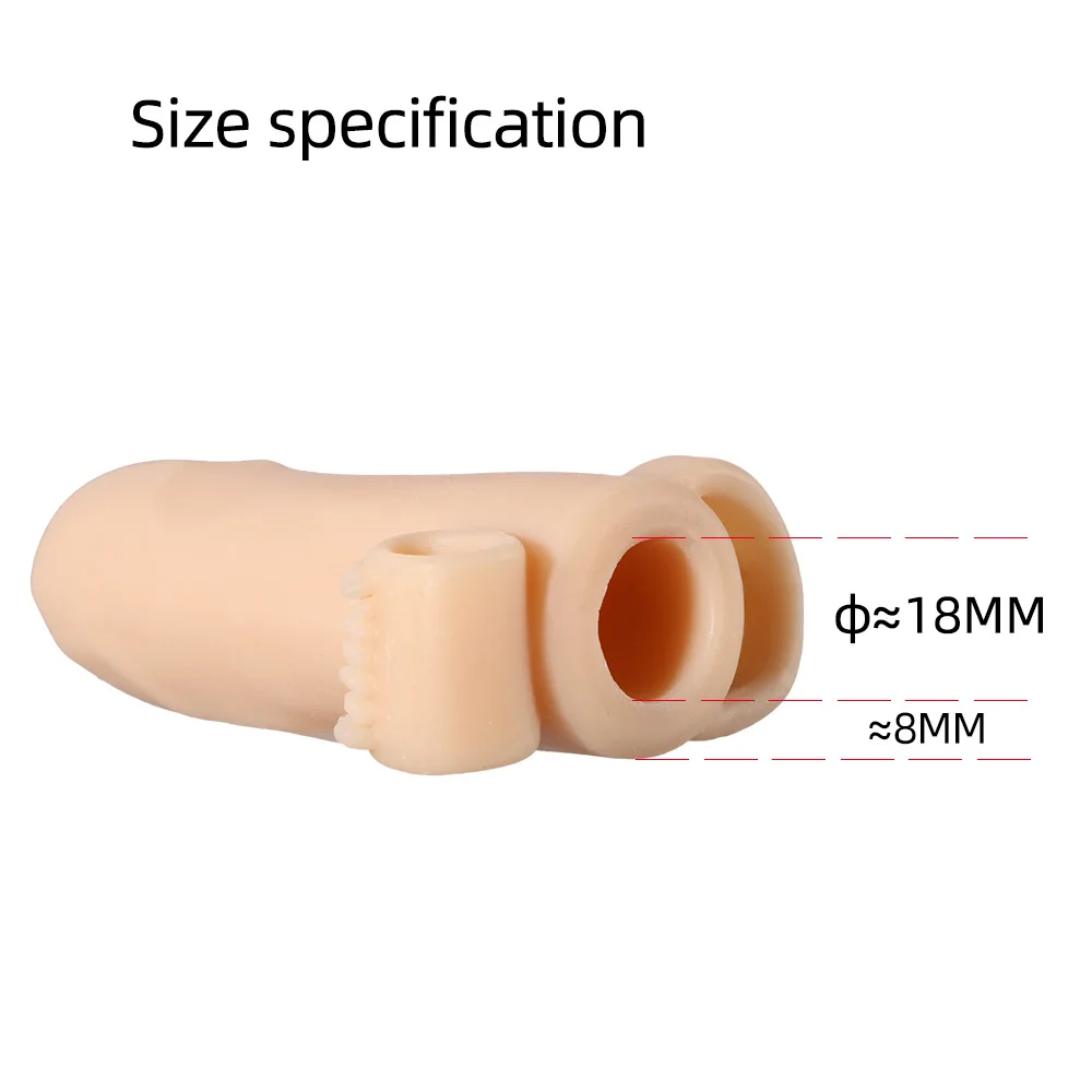 Penise Širitve 2.6 cm Rokav za Penis Visoke Kakovosti TPE Mehki Material z Vibrator Igrače za Odrasle