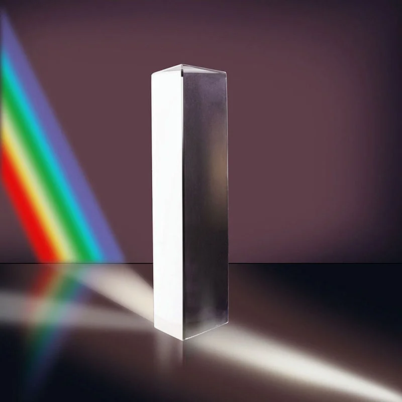 Trikotno Prizmo Optično Steklo, Trojno Fizika svetlobnega Spektra Mavrice Učinek 3.5