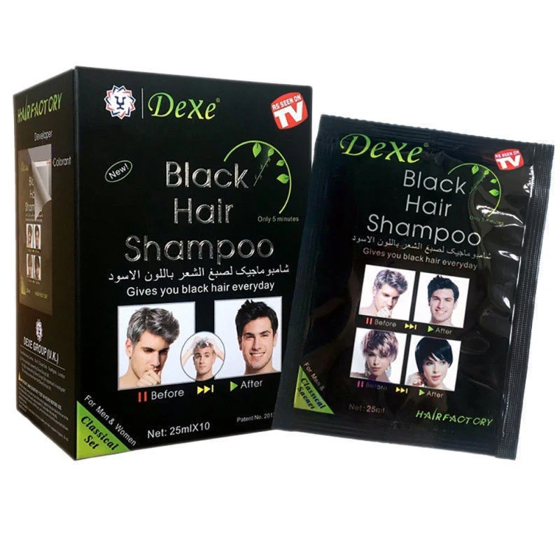 10 × Instant Hitro Črne Lase Šampon Sivo Bele Lase Temnenje Barv Naravnih Črni Pokrov Gor Bele Barve Las Barvila, Kozmetična Orodje
