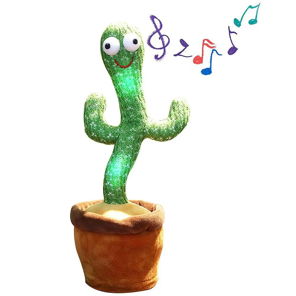 Kaktus Plišastih Igrač Električni Petje 120 Pesmi, Ples In Sukanje Kaktus Svetlobna Snemanje Učenje, Da Govorijo, Sukanje, Plišastih Igrač