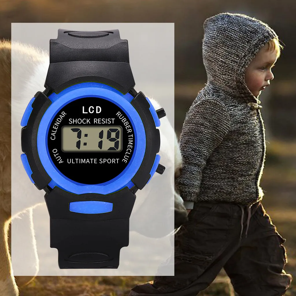 Gleda Otroke, Dekleta Analogni in Digitalni Šport LED Elektronski Nepremočljiva ročno uro Alarma funkcija Silikona otroci Watch Aug6
