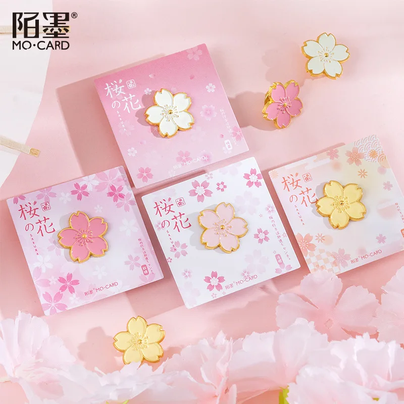 1PC Romantično Sakura Značko Broška Dekoracijo za Torbe Oblačila