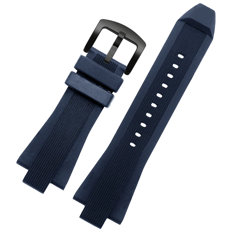 Silikonski watchband 29*13mm(lug) črna, modra gumijasto watch verige za moške MK Nepremočljiva športen bedeti trak Bracele watch pasu