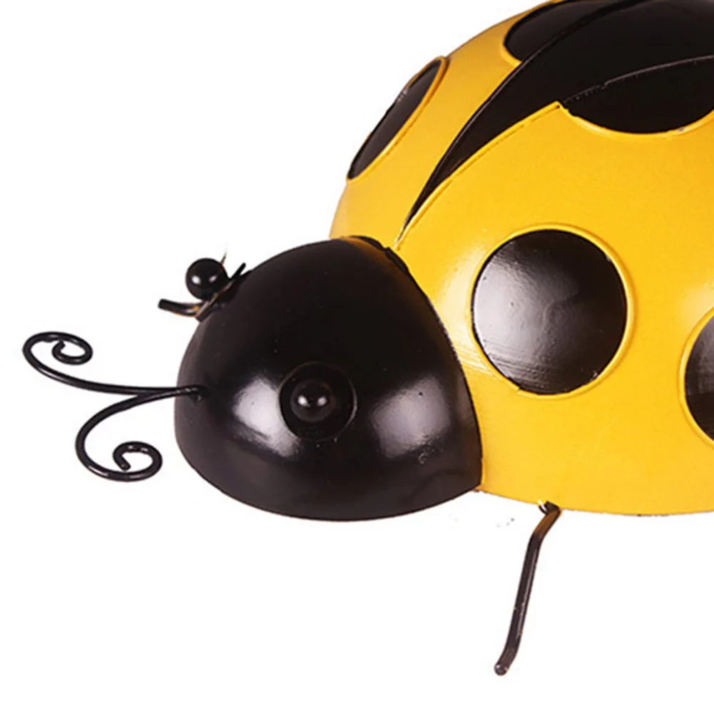 Novo Visi Simulirani Insektov Wall Art Obešalnik DIY Vrtno Ograjo Doma Dekor Otrok Igrače Kovinski Sedem Star Ladybug Kiparstvo Ograjo