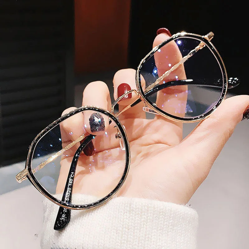 2021 Moda Za Ženske, Moške Anti Modra Svetloba Okrogle Očala Blokirajo Očala, Optično Spektakel Eyeglass Obrabe Pokazati, Tanek Okvir Očal