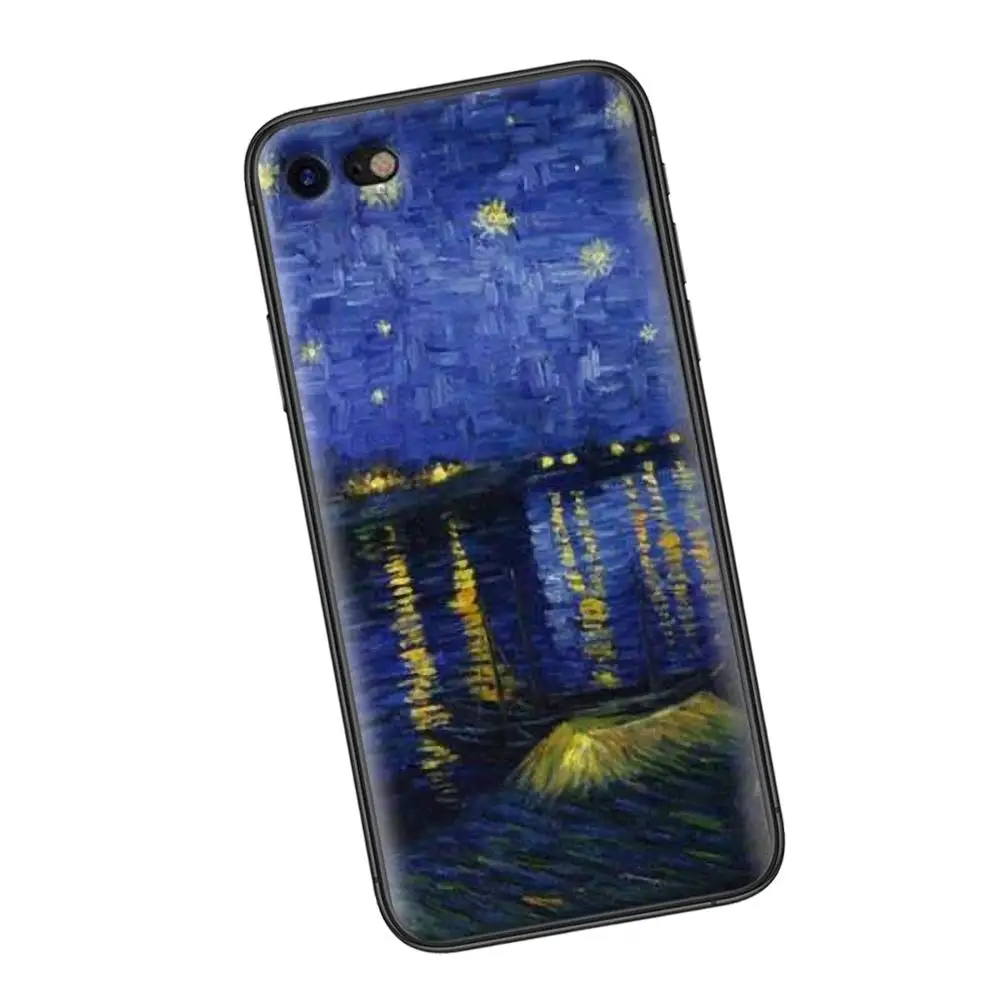 Za iPhone 11 12 Mini Pro 5 5S SE 5C 6 6S 7 8 X 10 XR XS Plus Max Za Mens Van Gogh Zvezdnato Noč Mehko TPU Telefon Zajema Primeru