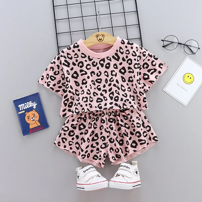 2020 Poletje Dojenčka igralne obleke Oblačila Baby Fantje Kratek rokav O Vratu Leopard Kratke Hlače Modna Oblačila Romper Otroške Kopalke