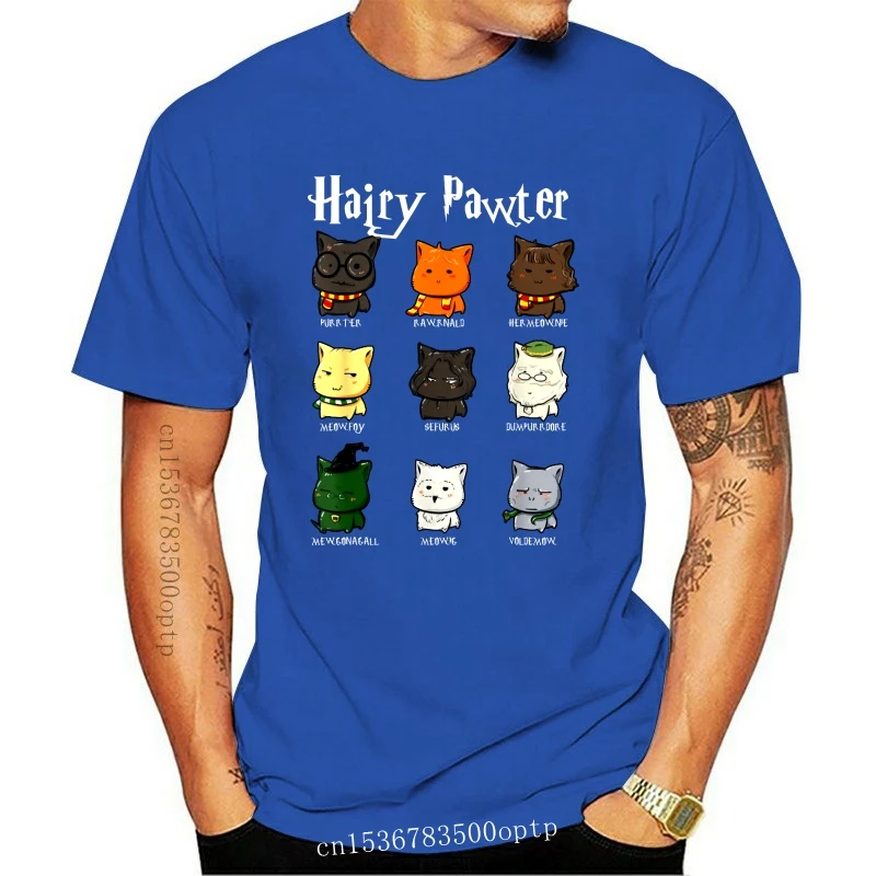 Hairy Pawter Potter Srčkan Mačke T-shirt